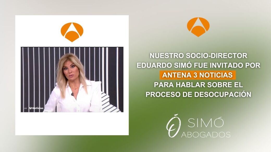 Desocupación de viviendas: Eduardo Simó en Antena 3