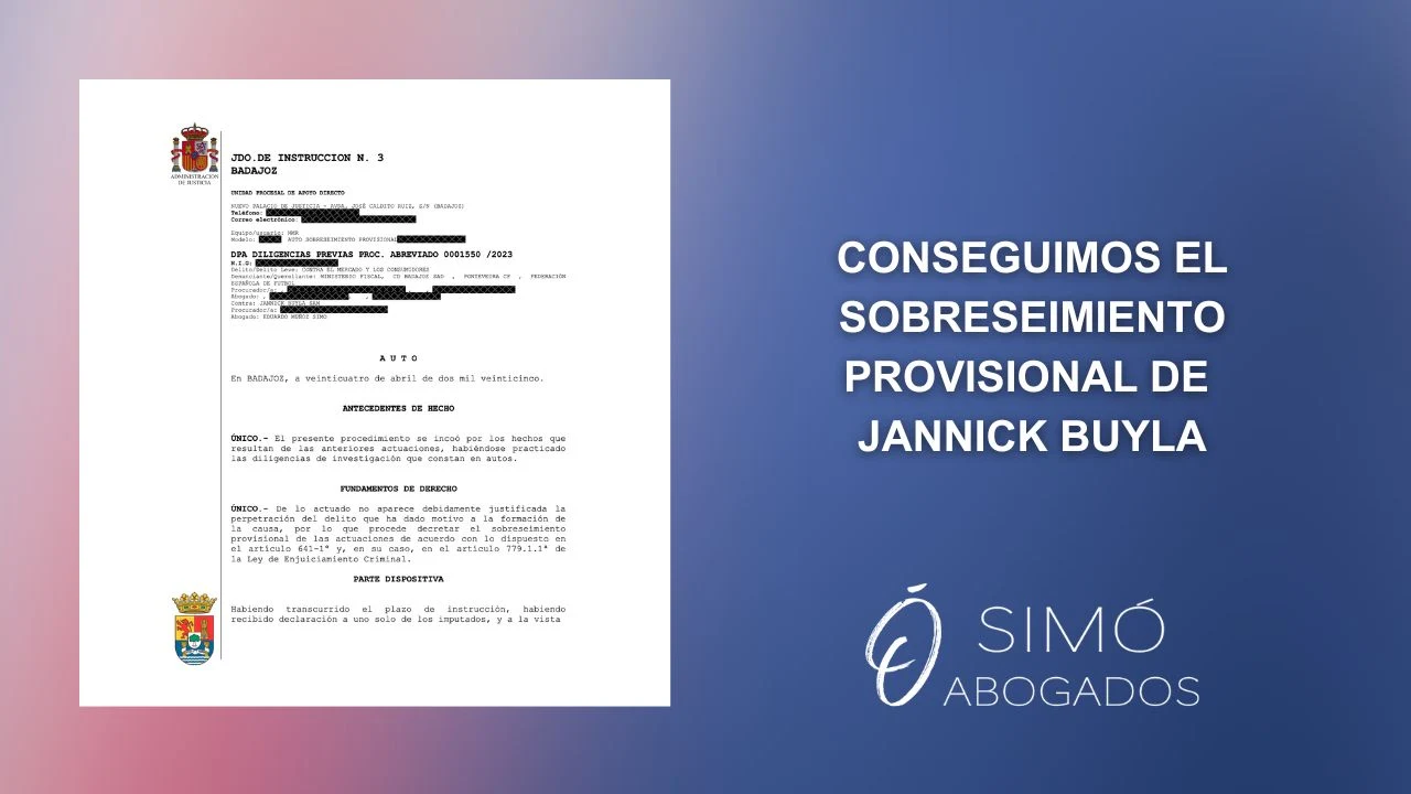 Artículo: Conseguimos el sobreseimiento provisional de Jannick Buyla