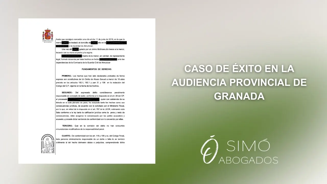 De 10 años a pena suspendida: caso éxito Granada