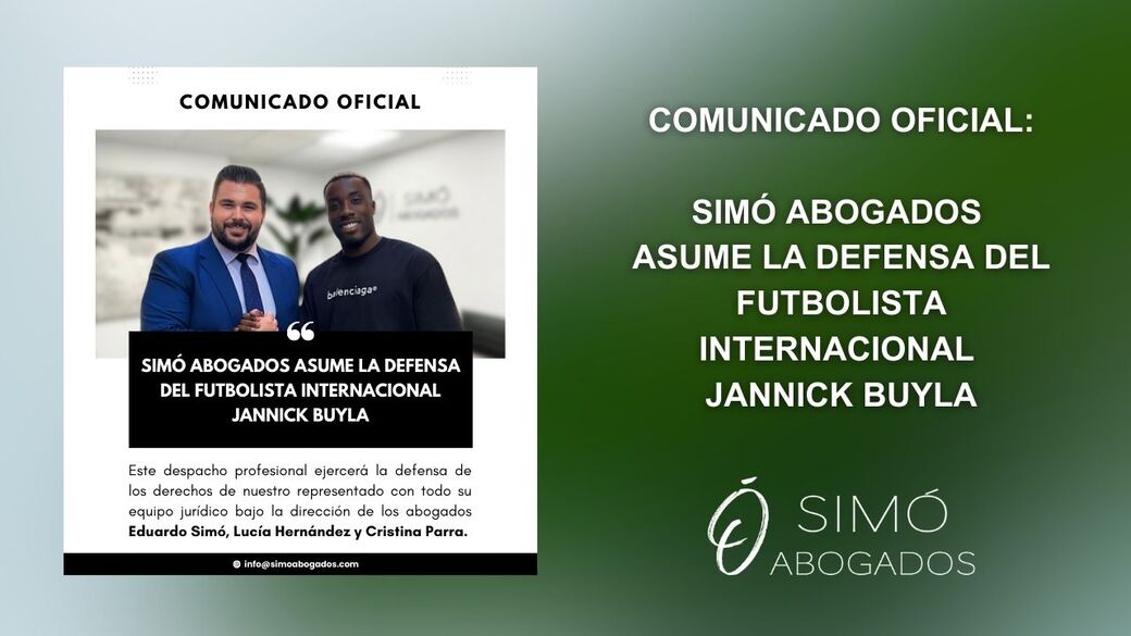 Artículo: Simó Abogados asume la defensa del futbolista Jannick Buyla