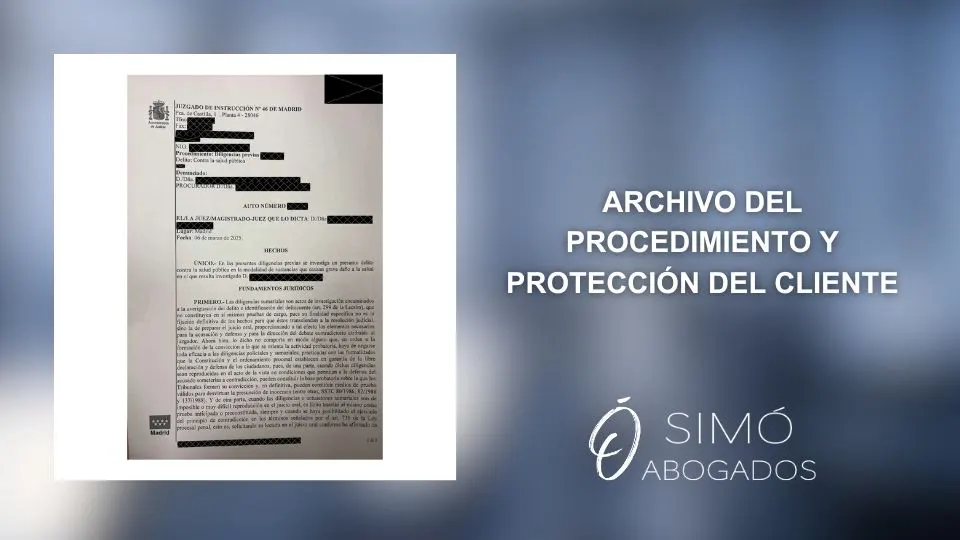 Artículo: Resultado: archivo del procedimiento y protección del cliente