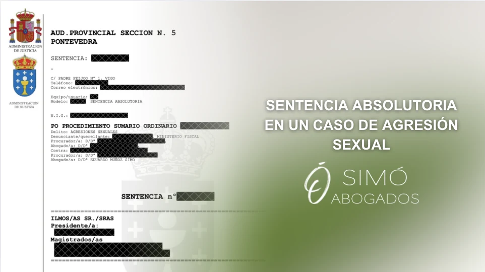 Sentencia absolutoria en un caso de agresión sexual