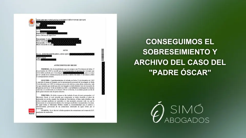 Padre Óscar: caso cerrado con archivo de diligencias