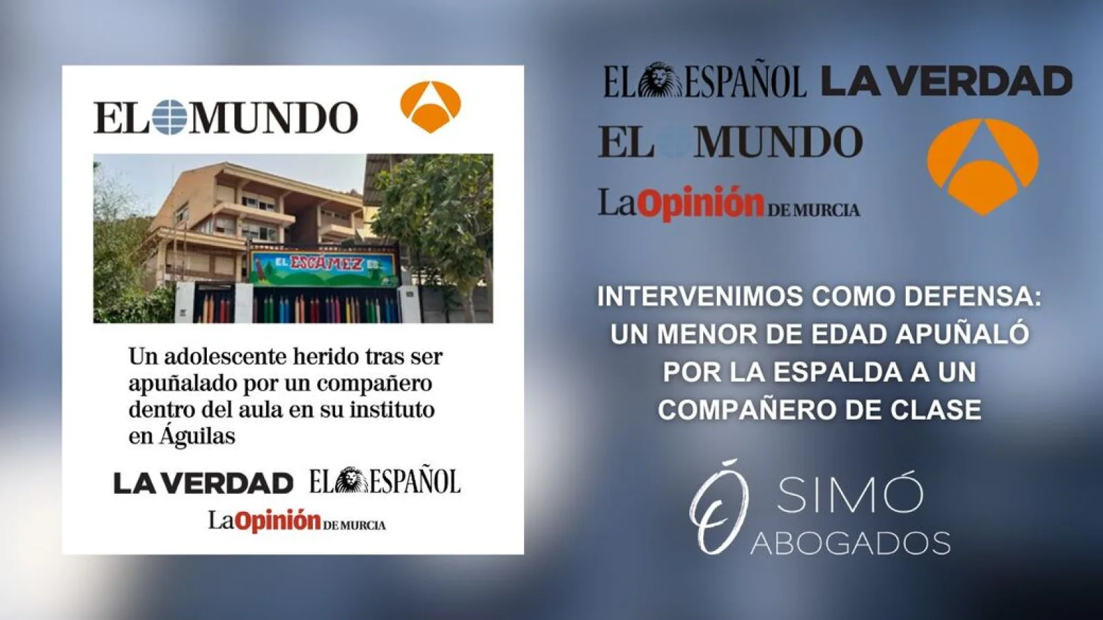 Menor apuñala a compañero en instituto de Águilas